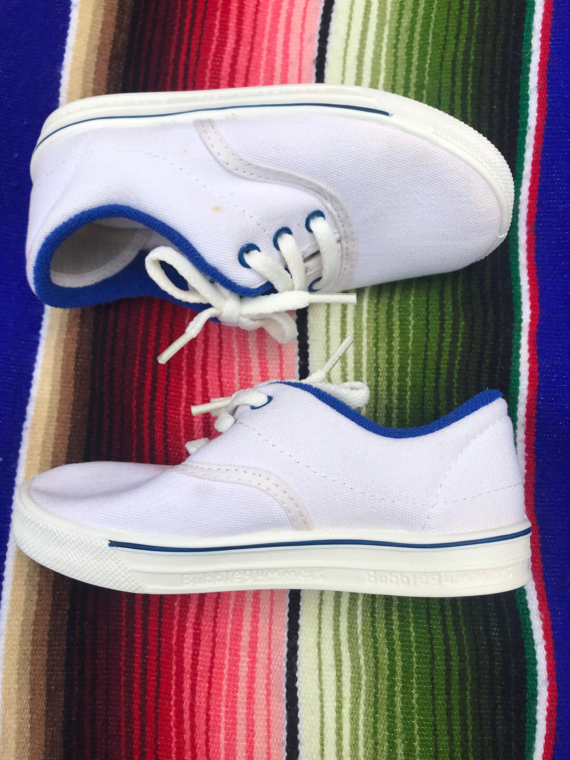 Kids Bubble Gummers White Rubber Soled Shoes 26 9.5 Etsy