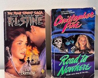 Libros de bolsillo de Christopher Pike y R.L. Stine de los 90 - Camino a ninguna parte - La saga de Fear Street... Donde comenzó el terror "La quema"