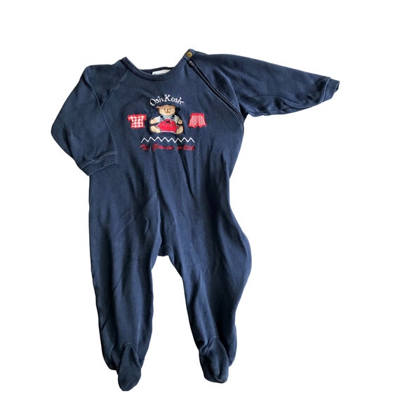 Vintage Oshkosh Baby Footed Sleeper with Zipper C… - image 1