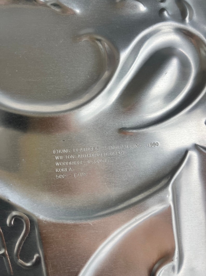 1980 Popeye Alluminum Cake Pan Vintage Wilton Cake Pan Vintage Birthday Cake Pan image 3