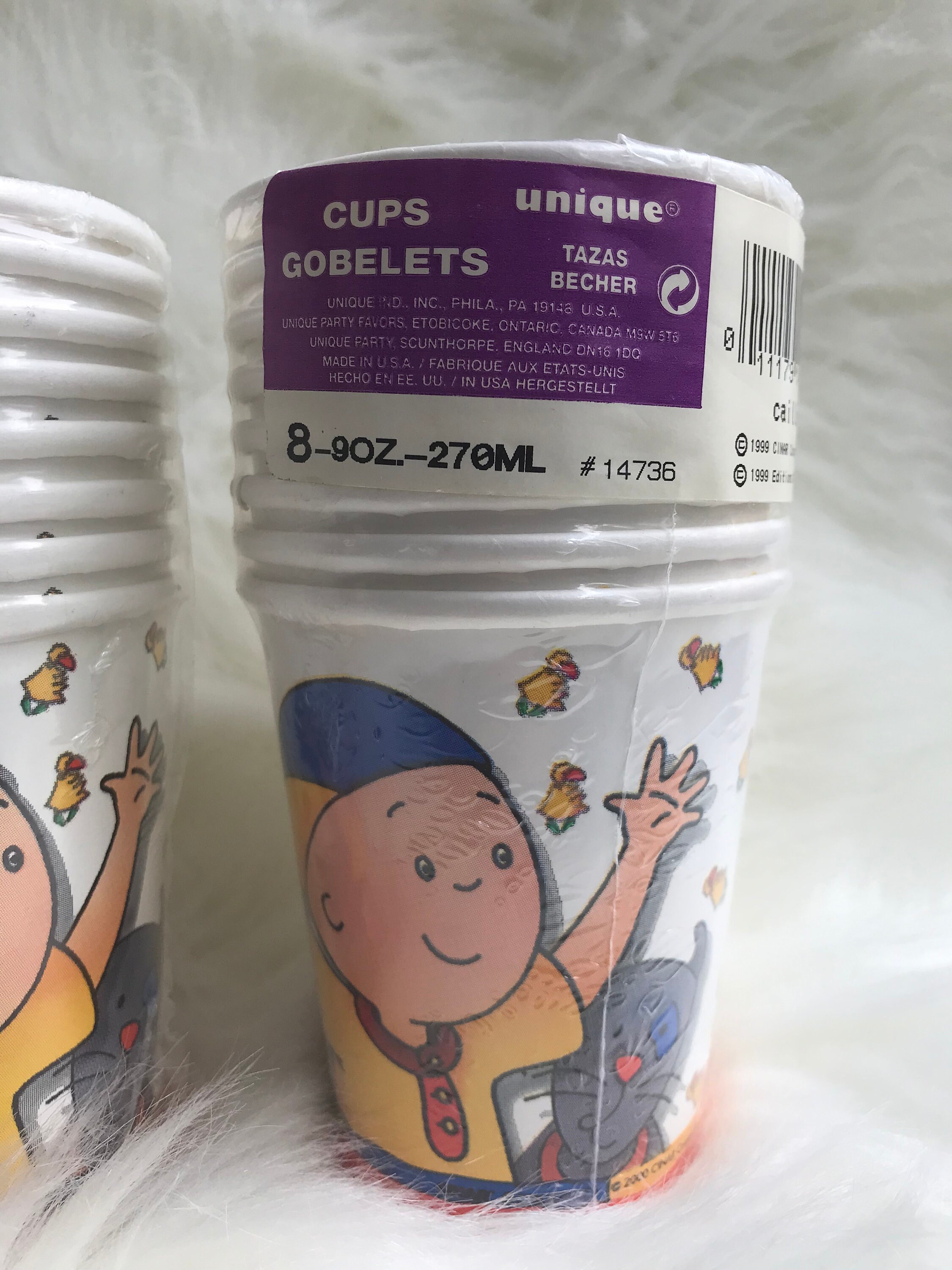 Vintage Caillou Paper Party Cups Unopened Packs of 8 Three Available ...