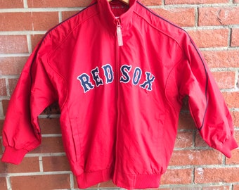 Vintage Red Sox lightweight Baseball Jacket Authentic Collection Majestic  Kids Size Small