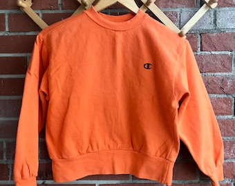 Vintage orange champion sweatshirt Clearance
