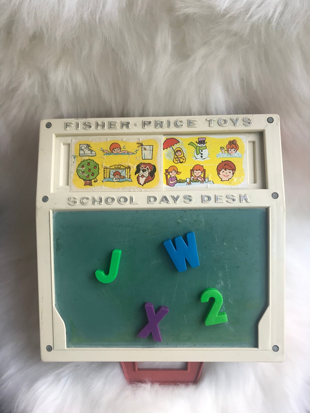 Pupitre De Jeux Fisher-Price 1972 – Tableau D'école Vintage, School Days Desk