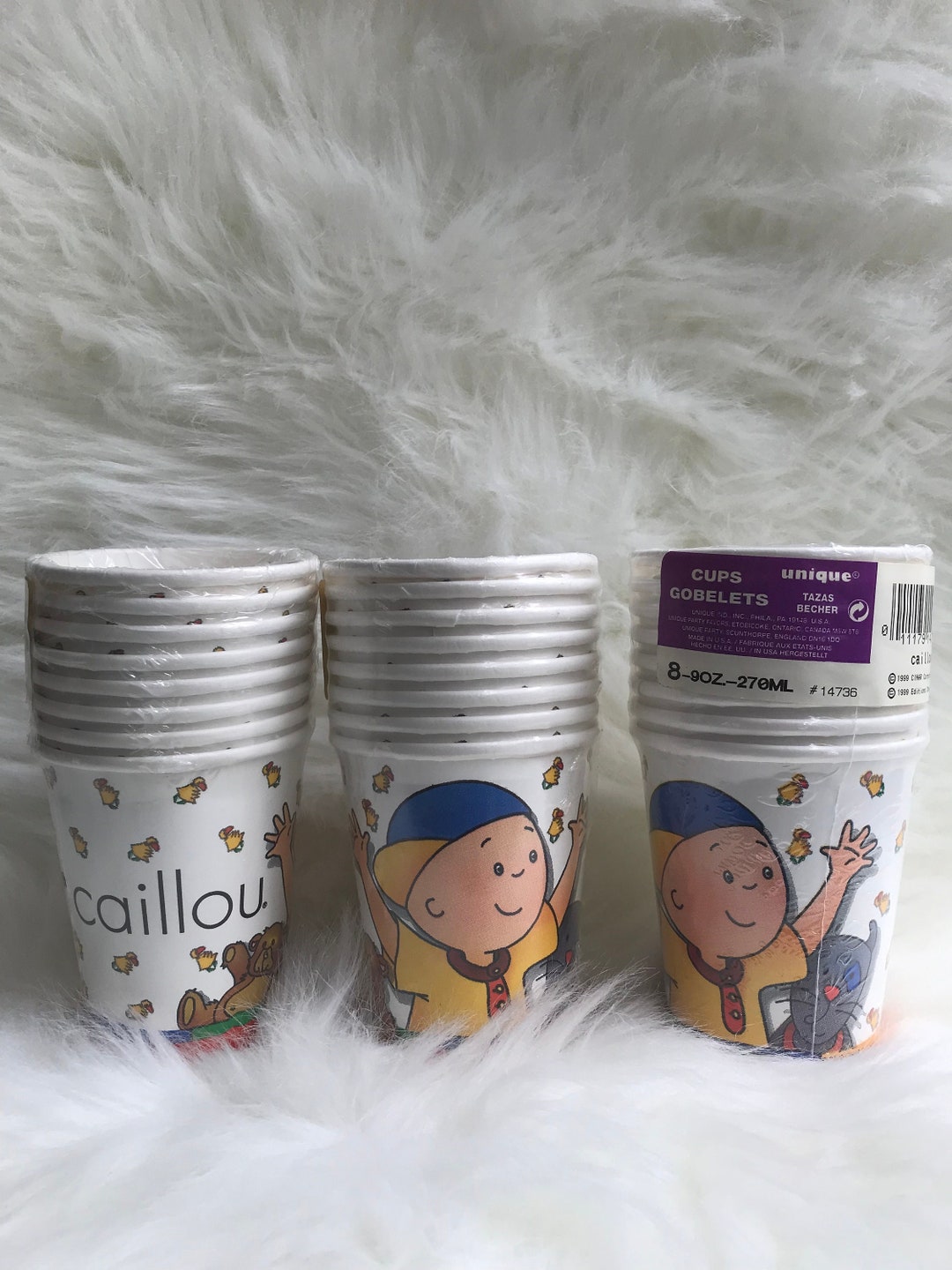 Vintage Caillou Paper Party Cups Unopened Packs of 8 Three Available ...