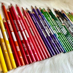 Vintage Laurentien Canada Coloured Pencil Crayons Discontinued Brand Mixed Sampler Set Professional Artist Grade & Adult Coloring