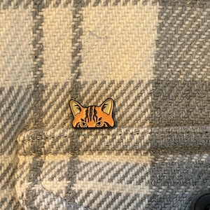Tiny Orange Cat Enamel Pin
