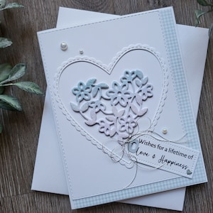 Carte de félicitations de mariage en relief, carte pour couple spécial, carte de voeux de mariage, carte de voeux de mariage unique, carte de mariage 3D à superpositions