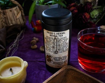 Druid's Herbal Berry Tea | D&D inspired herbal tea blend | Dungeons and Dragons gift