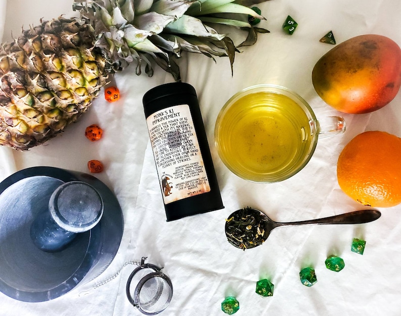 Monk's Ki Improvement | D&D inspired green tea blend | Dungeons and Dragons gift image 1