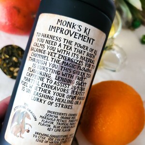 Monk's Ki Improvement | D&D inspired green tea blend | Dungeons and Dragons gift image 6