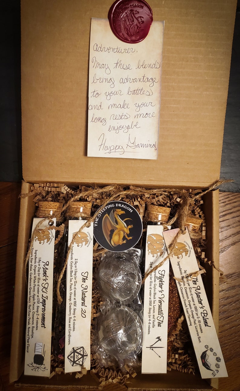 D&D Tea Variety Pack Potion Tube Sampler Loose Leaf Tea Gift image 2