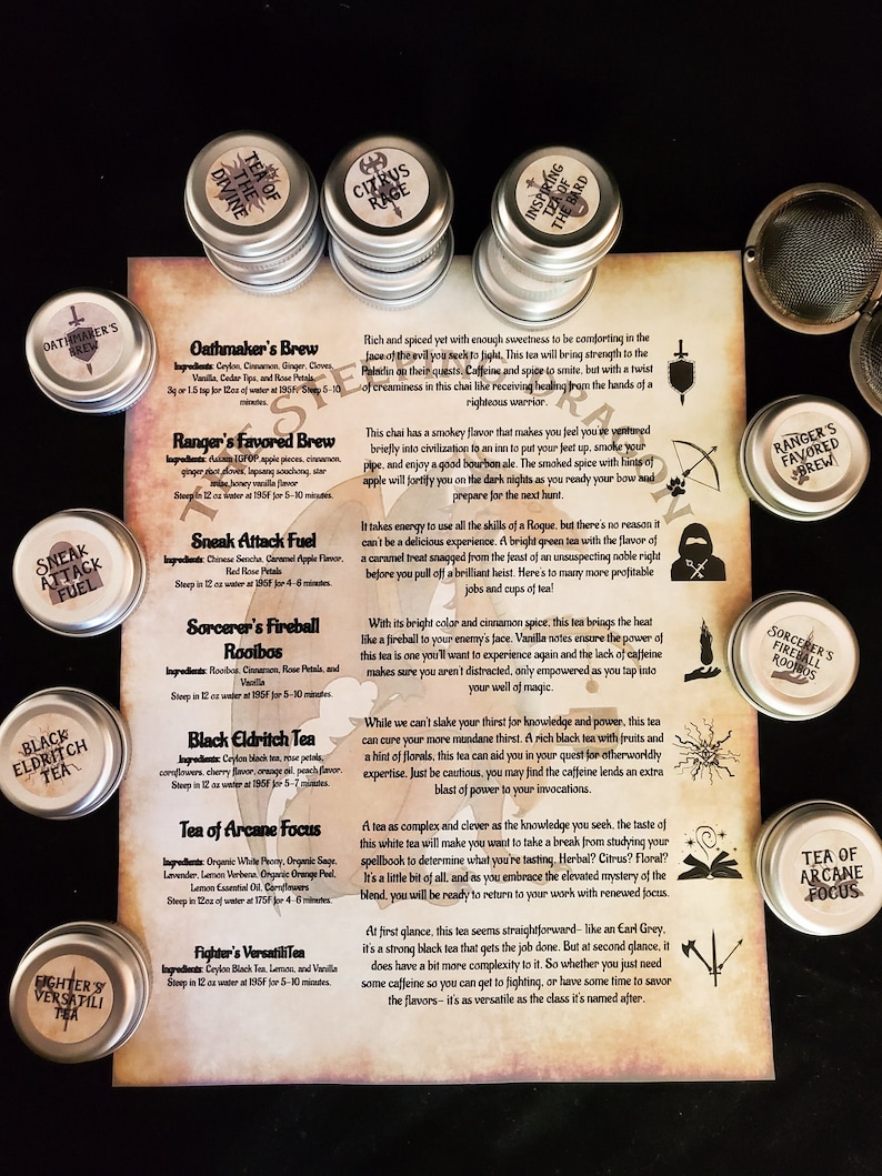 D&D Class Tea Sampler: Dungeons and Dragons Inspired Gift Set 画像 7