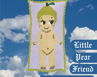 Little Pear Friend Tapestry Crochet Pattern | Intermediate Digital Crochet Pattern