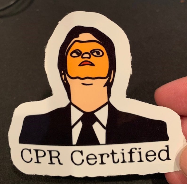 Dwight CPR Certified the Office Sticker Etsy