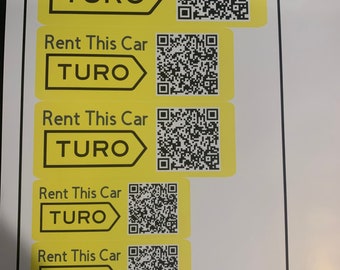 Rent this car on Turo sticker set