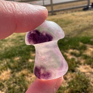 Rainbow fluorite crystal mushroom 1 1/2” (with natural inclusions)