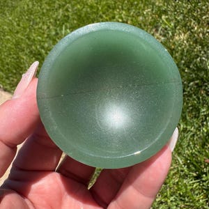 Green aventurine crystal bowl 2 1/4” (color and size may vary a tiny bit) LOT OF 2