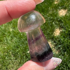 Rainbow fluorite crystal mushroom 1 3/4” (with natural inclusions)