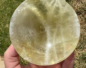 Citrine crystal bowl 3 3/4” (with natural inclusions)