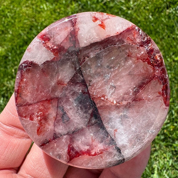 Fire quartz crystal bowl 2 1/4” (with natural inclusions)