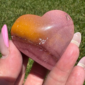 Mookaite crystal heart 1 5/8” (with natural inclusions)