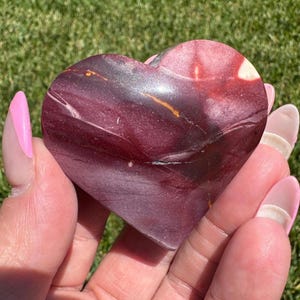 Mookaite crystal heart 1 7/8”