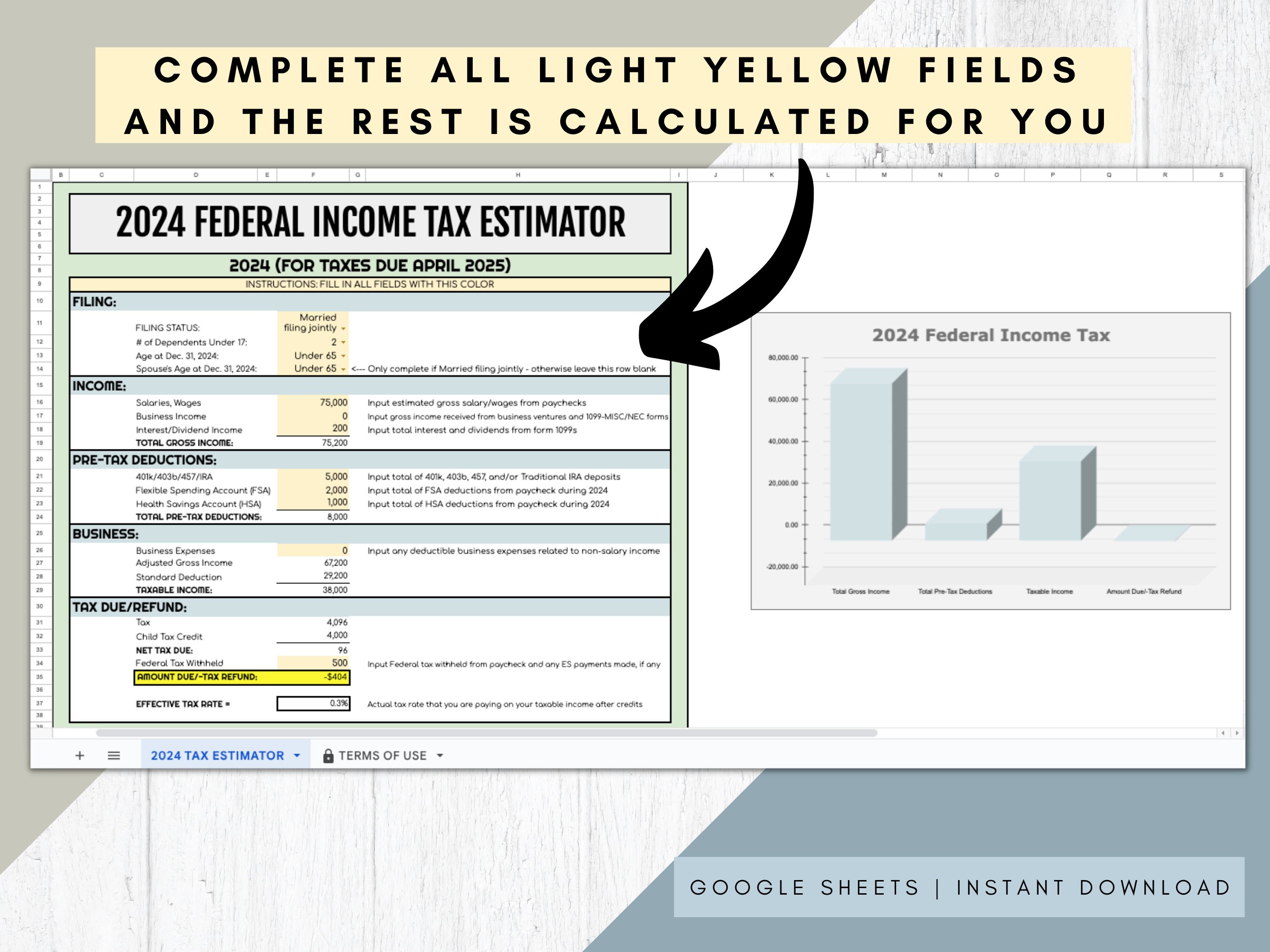 Federal Income Tax Estimator Federal Income Tax Estimator