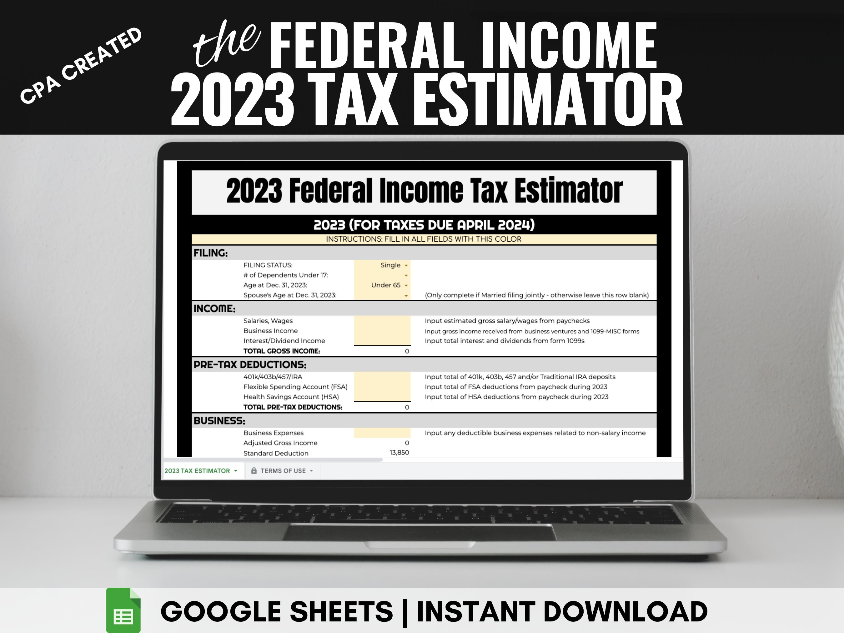2023 Federal Tax Estimator CPA Created 2023 Tax Calculator Tax