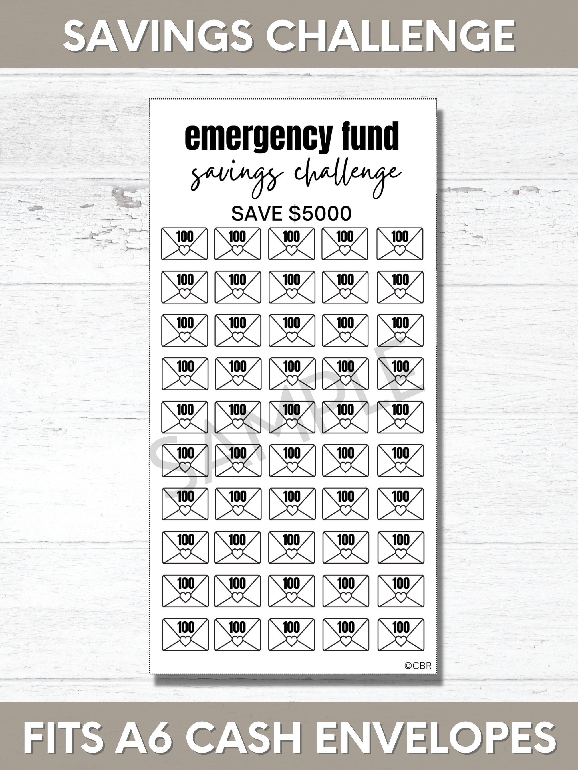 Emergency Fund Savings Challenge, 5000 Money Challenge, Mini Savings