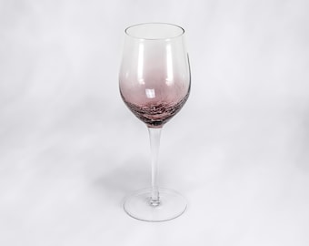 Pier 1 Crackle Purple Wine Glass