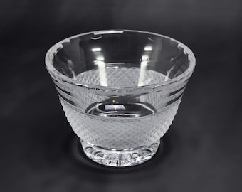 Crystal Footed Bowl 4" - Similar to Tiffany & Co. Diamond Point