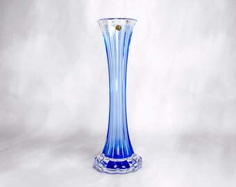 Cristal D'Arques Boutique Cobalt Blue  15" Flower Vase