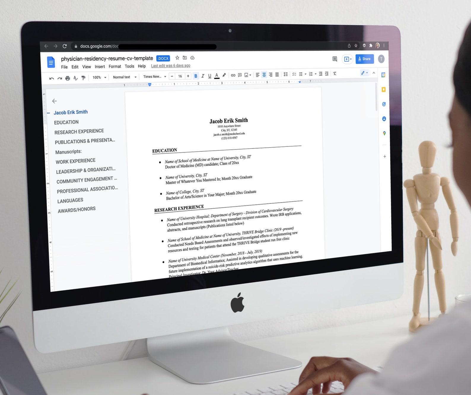 CV Template Professional, Resident Resume CV Template | Medical Student ...