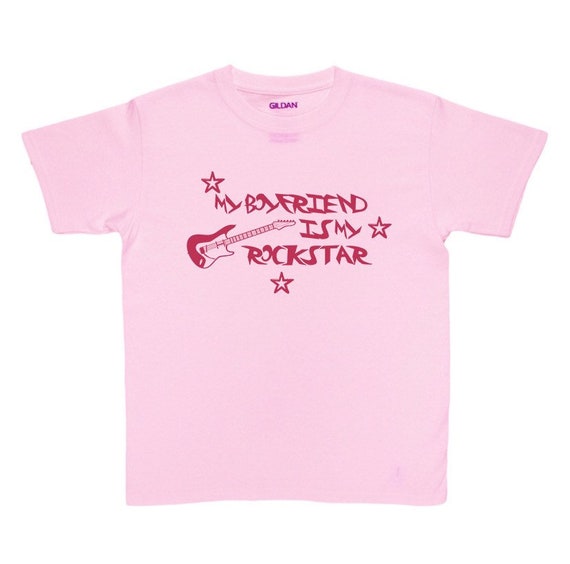 Womens Your Boyfriend My Boyfriend Rockstar Guitar T-Shirt Womens Your Boyfriend My Boyfriend Rockstar Guitar T-Shirt