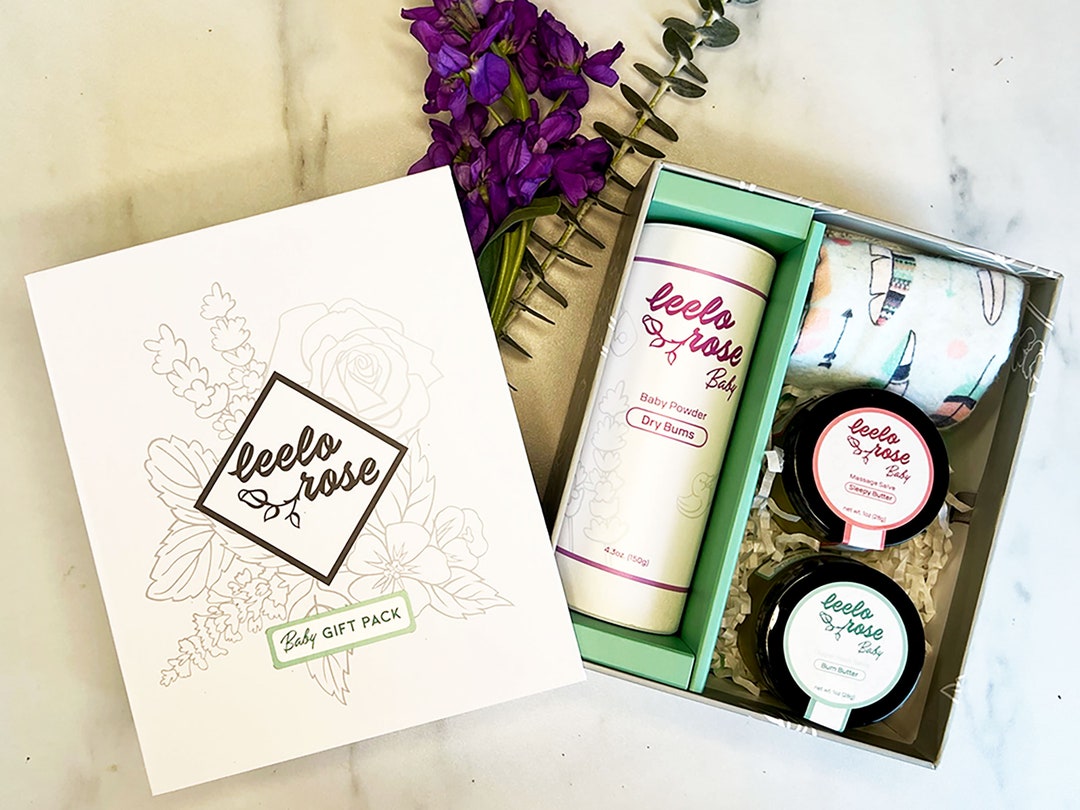 Natural & Organic New Born Baby Gift Box Set | Powder, Salve, Sleep ...