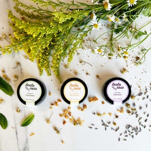 All Natural Balm Trio | Hergestellt mit sauberen Bio-Zutaten und ätherischen Ölen | Stocking Stuffer Geschenk