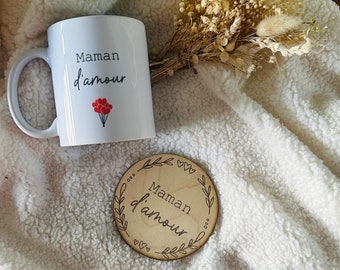 Personalized loving mom mug with children’s first names