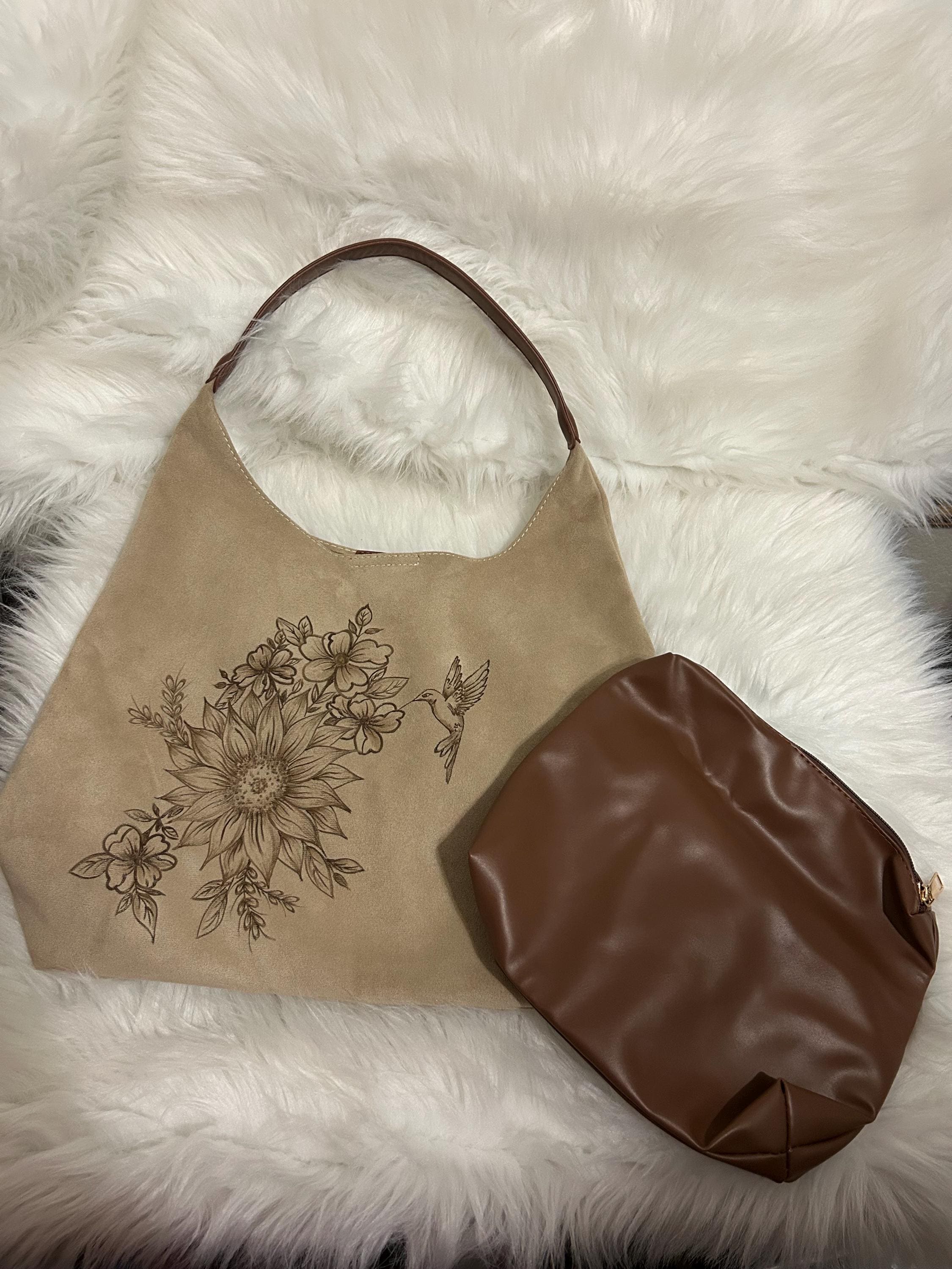 Floral Pattern Hobo Shoulder Bag