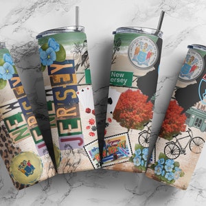 New Jersey Tumbler, State of New Jersey Tumbler, New Jersey Tumbler, State Tumblers, Skinny Tumbler, New Jersey Cup