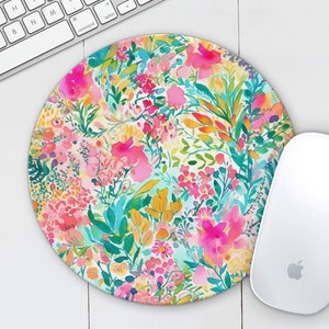 Flower Mousepad, Cute Mouse Pad, Custom Mouse pad, Flower Mouse Pad, Customized Mouse Pad, Cute Desk Decor, Gift for Her, Gift for Mom