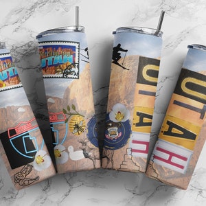 Utah Tumbler, State of Utah Tumbler, Utah State Tumbler, State Tumblers, Skinny Tumbler, Utah Cup