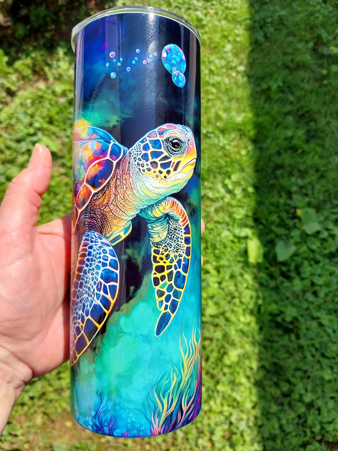 Turtle Alcohol Alcohol Ink Sea Turtle, Ocean Turtle Tumbler, Ocean Tumbler, Turtle ...