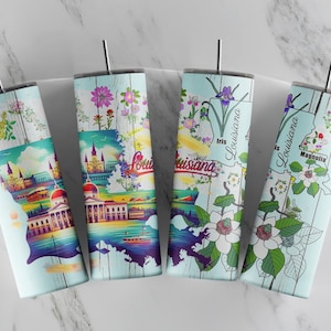 Louisiana Tumbler, State of Louisiana Tumbler, Louisiana State Tumbler, State Tumblers, Skinny Tumbler, Louisiana Cup