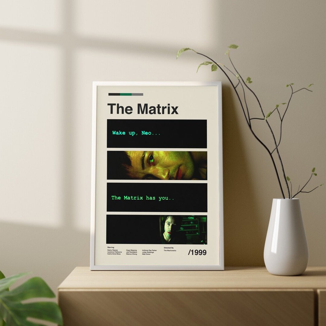 The Matrix Wall Art Print the Matrix Movie Poster Retro Etsy