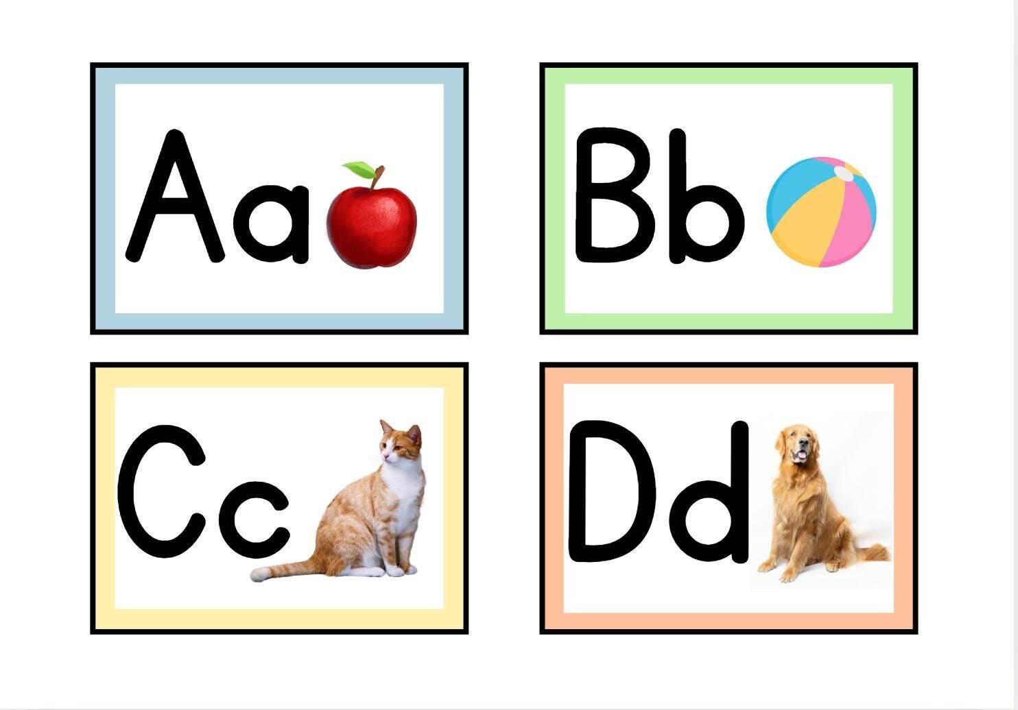 ABC Flash Cards - Etsy