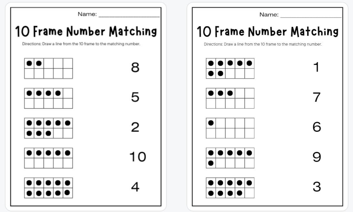 Pre-k Math Worksheets - Etsy