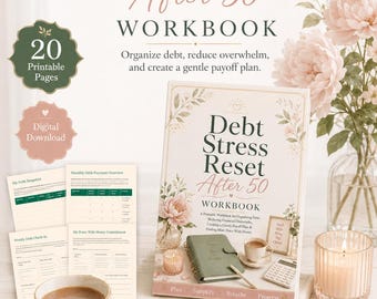 Arbeitsbuch „Schuldenstress nach dem 50. Lebensjahr“ – Druckbarer Schuldenplaner (Digitaler Download)