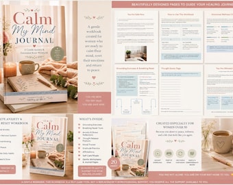 Calm My Mind Journal: Anxiety Emotional Reset Workbook (Digital Download)