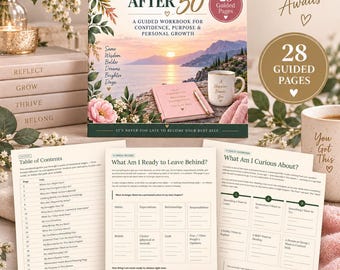 Reinventing Yourself After 50 Workbook & Ebook | Personal Growth Journal | Life Reset Printable for Women